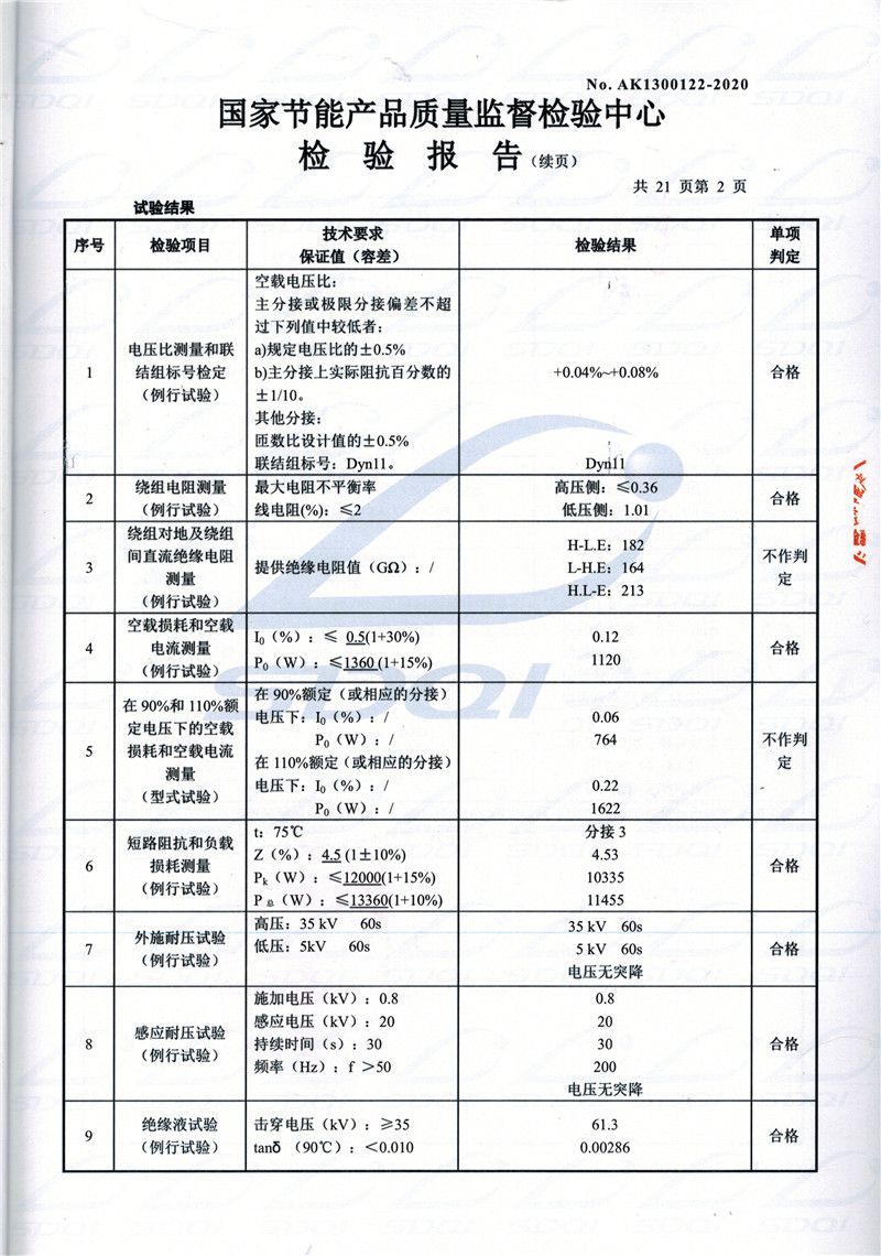 高低压试验报告-S11-1250乌拉特中乌拉特中乌拉特中油浸式变压器-2.jpg